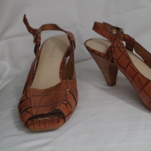 Nine West "Narciso" Leather Slingback Sandal- Sz. 7 - Picture 5 of 8